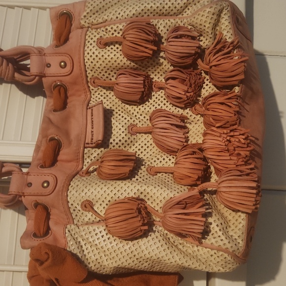 JUICY COUTURE POM POM VINTAGE SHOULDER BAG RARE - Picture 15 of 16